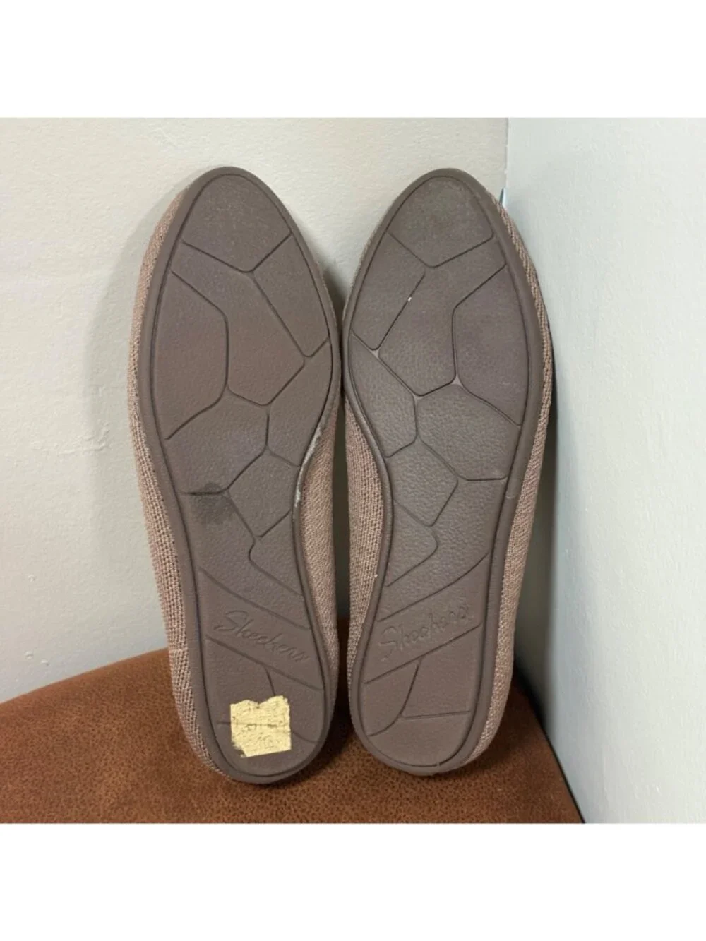 Skechers Air-Cooled Memory Foam Stretch Fit Ballet Flats mocha 7.5